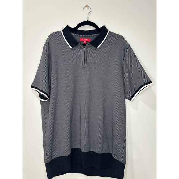 Guess Zip Up Golf Tech Polo XL - Picture 2 of 5